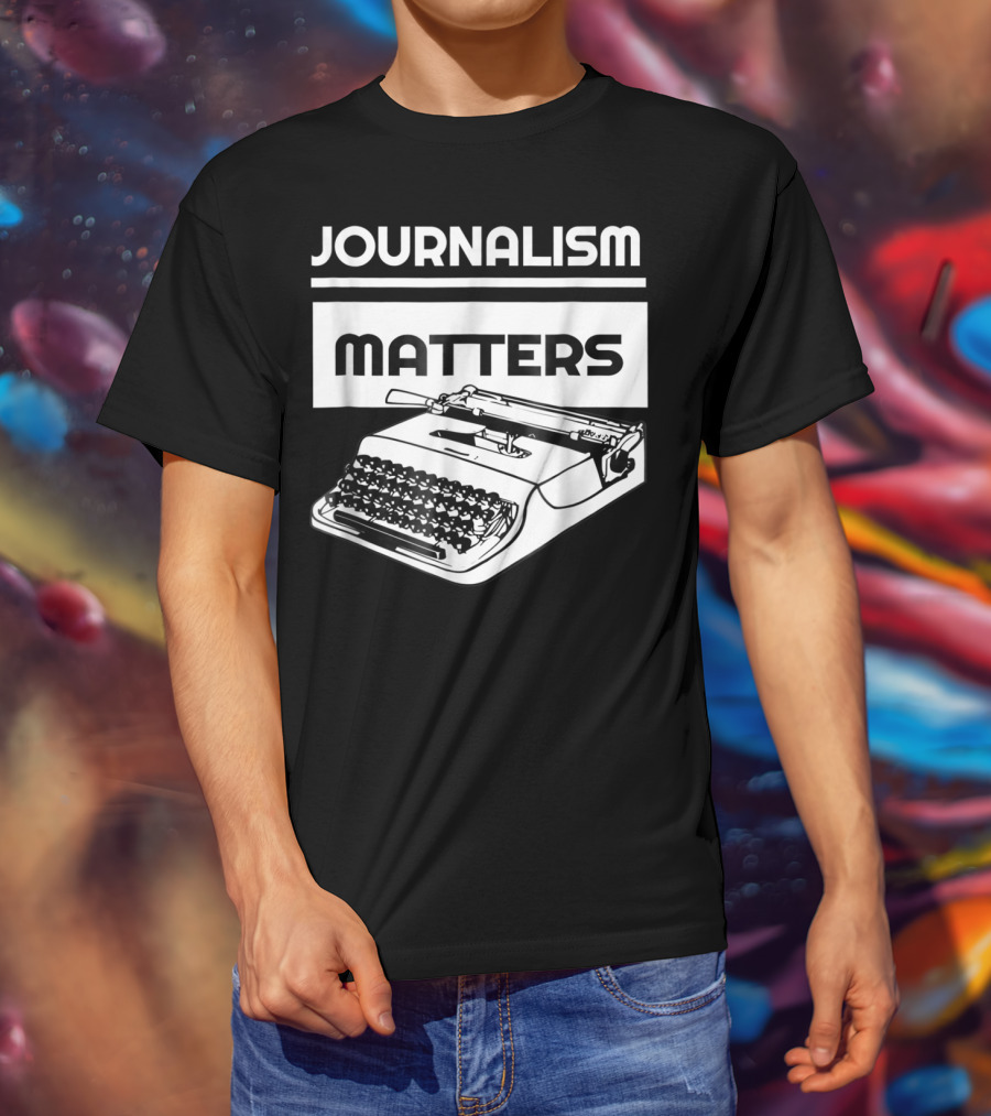 Journalism Matters Typewriter NotTheEnemy Free Press T-Shirt