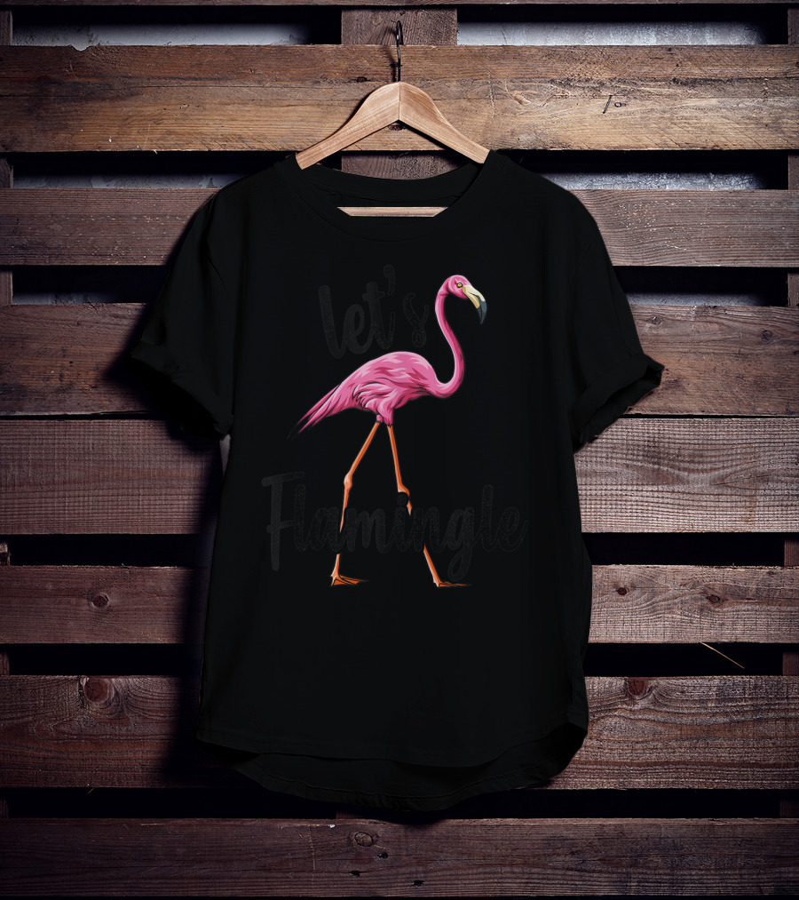 Let's Flamingle Pink Flamingo Bird Tank Top T-Shirt