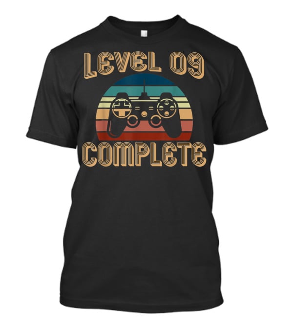 Level 09 Complete Vintage 9th Celebration Gaming Controller T-Shirt