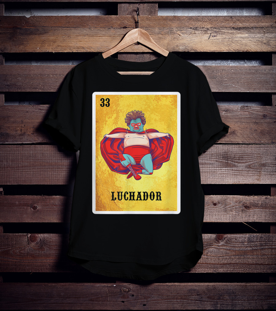 Luchador Masked Wrestler El Lucha Libre Number 33 T-Shirt