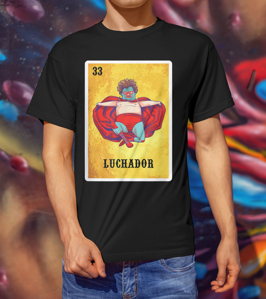 Luchador Masked Wrestler El Lucha Libre Number 33 T-Shirt