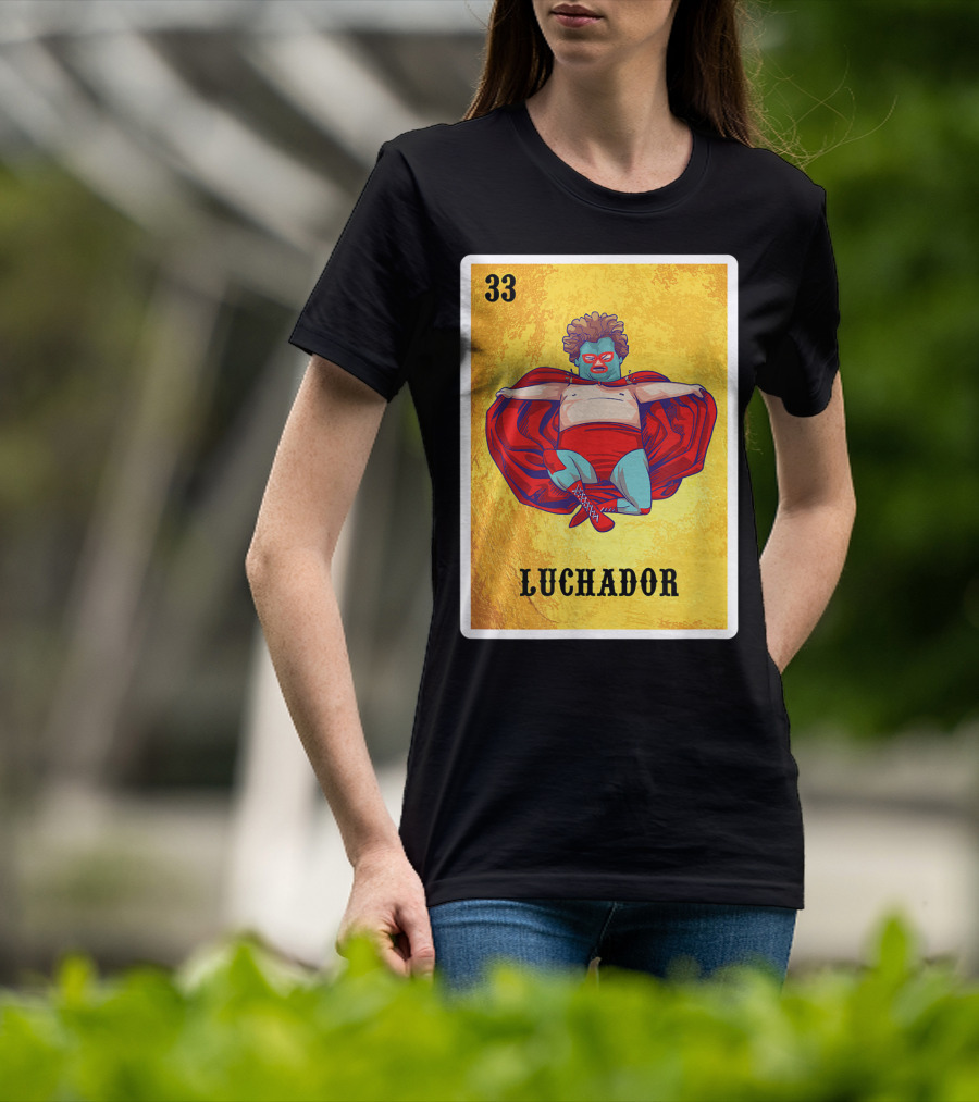 Luchador Masked Wrestler El Lucha Libre Number 33 T-Shirt
