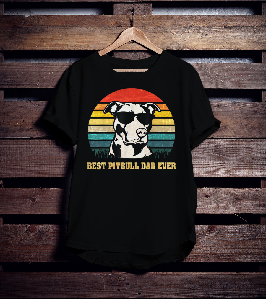 Best Pitbull Dad Ever Mens Father's Day T-Shirt