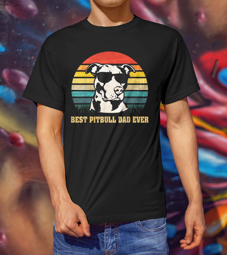 Best Pitbull Dad Ever Mens Father's Day T-Shirt