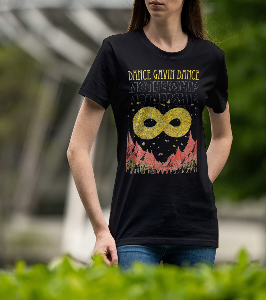 Dance Gavin Dance Mothership Infinite Symbol Red Mountain Scene T-Shirt