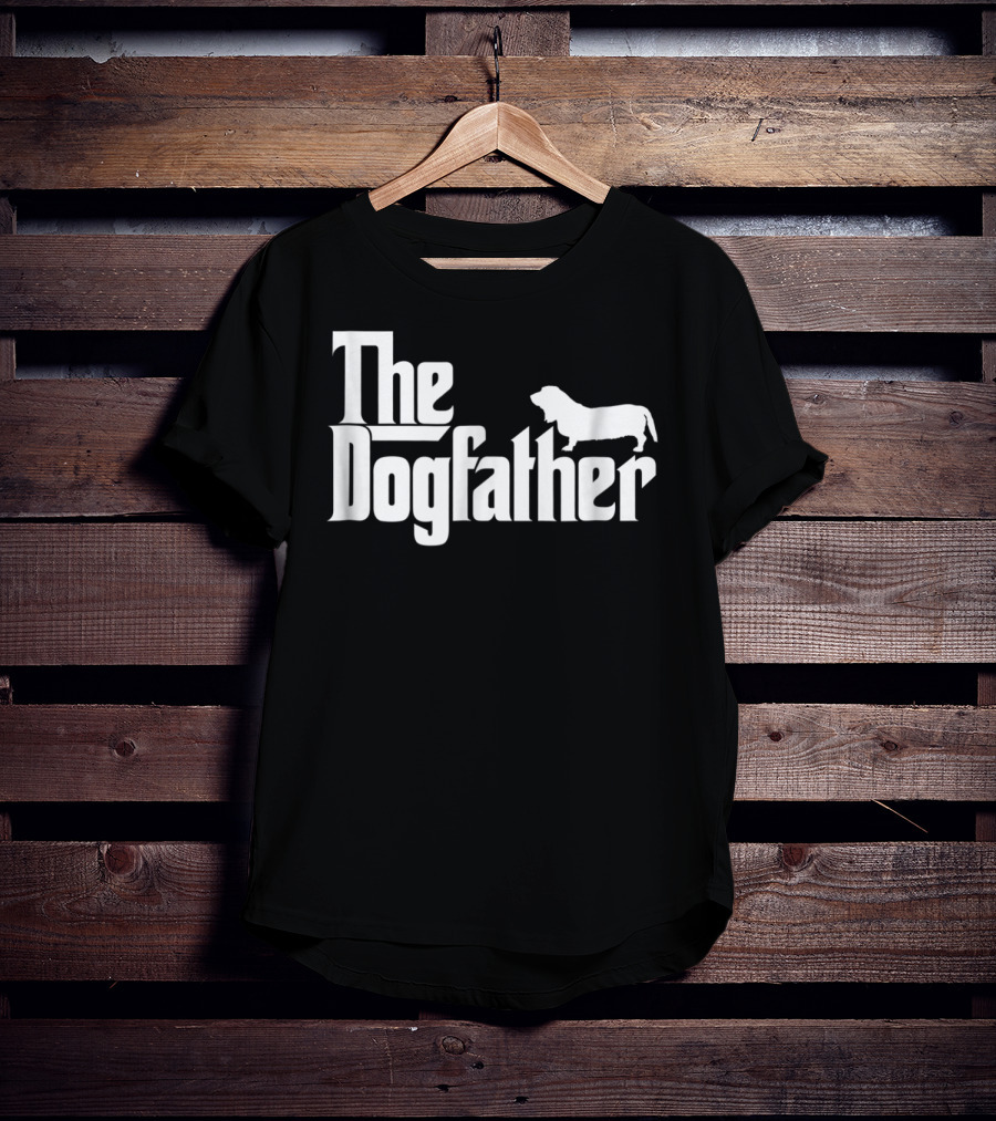 Mens The Dogfather Basset Hound Dad Father Dog T-Shirt