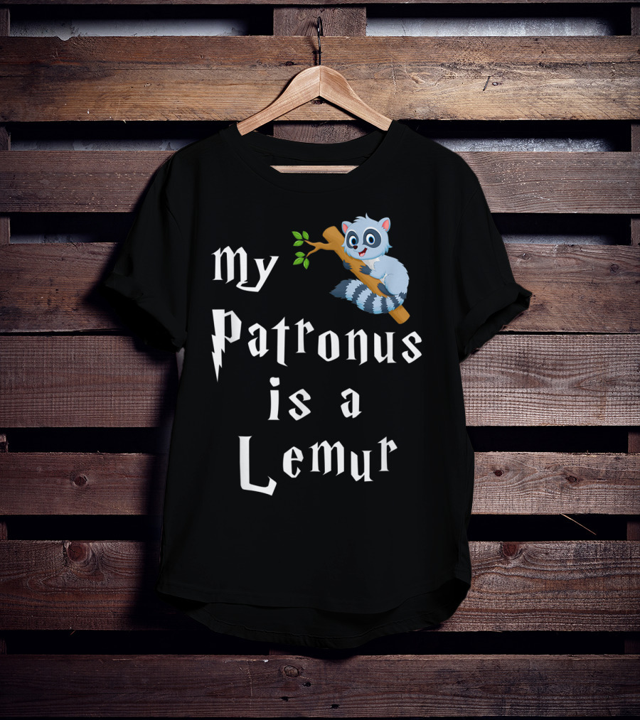 My Patronus Is A Lemur Cute Lemurs Magic Humor T-Shirt