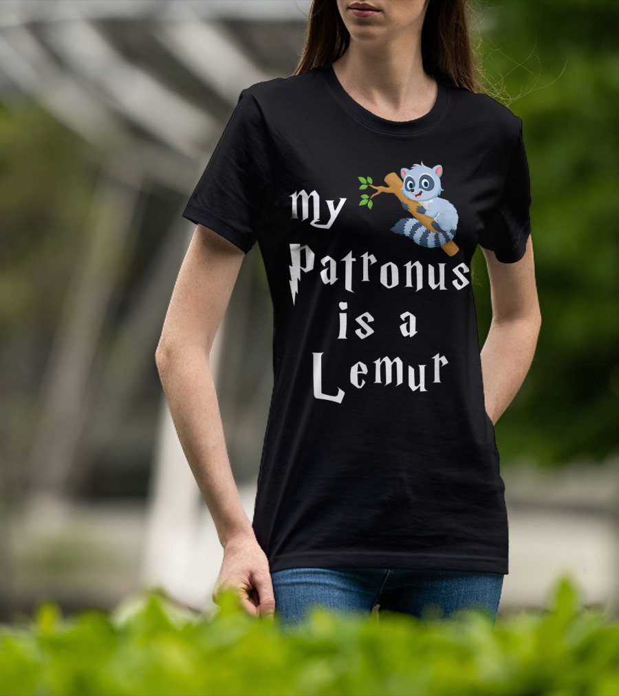 My Patronus Is A Lemur Cute Lemurs Magic Humor T-Shirt