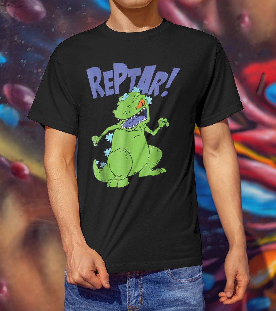 Reptar Rugrats Nickelodeon Animated Dinosaur Character T-Shirt