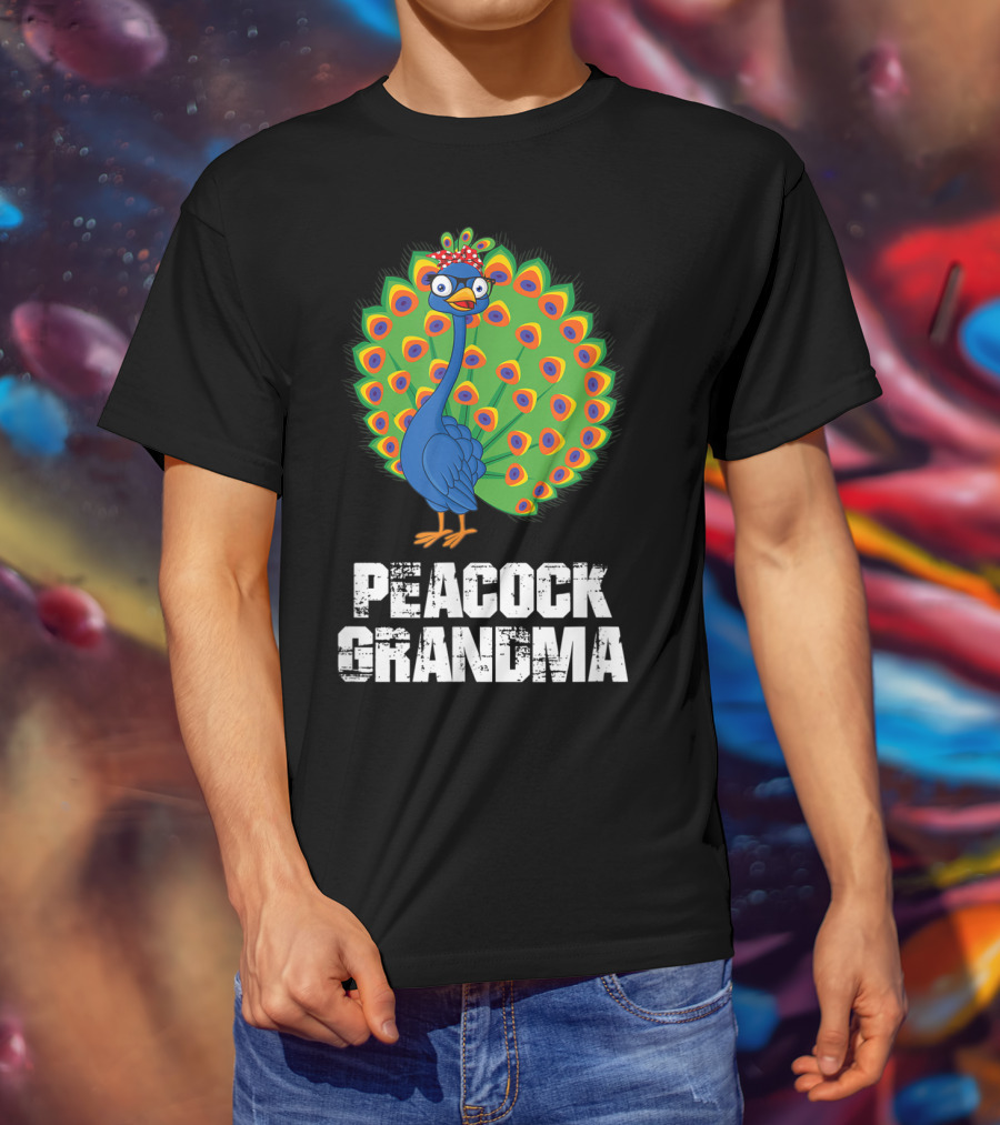 Peacock Grandma Birthday Nana T-Shirt