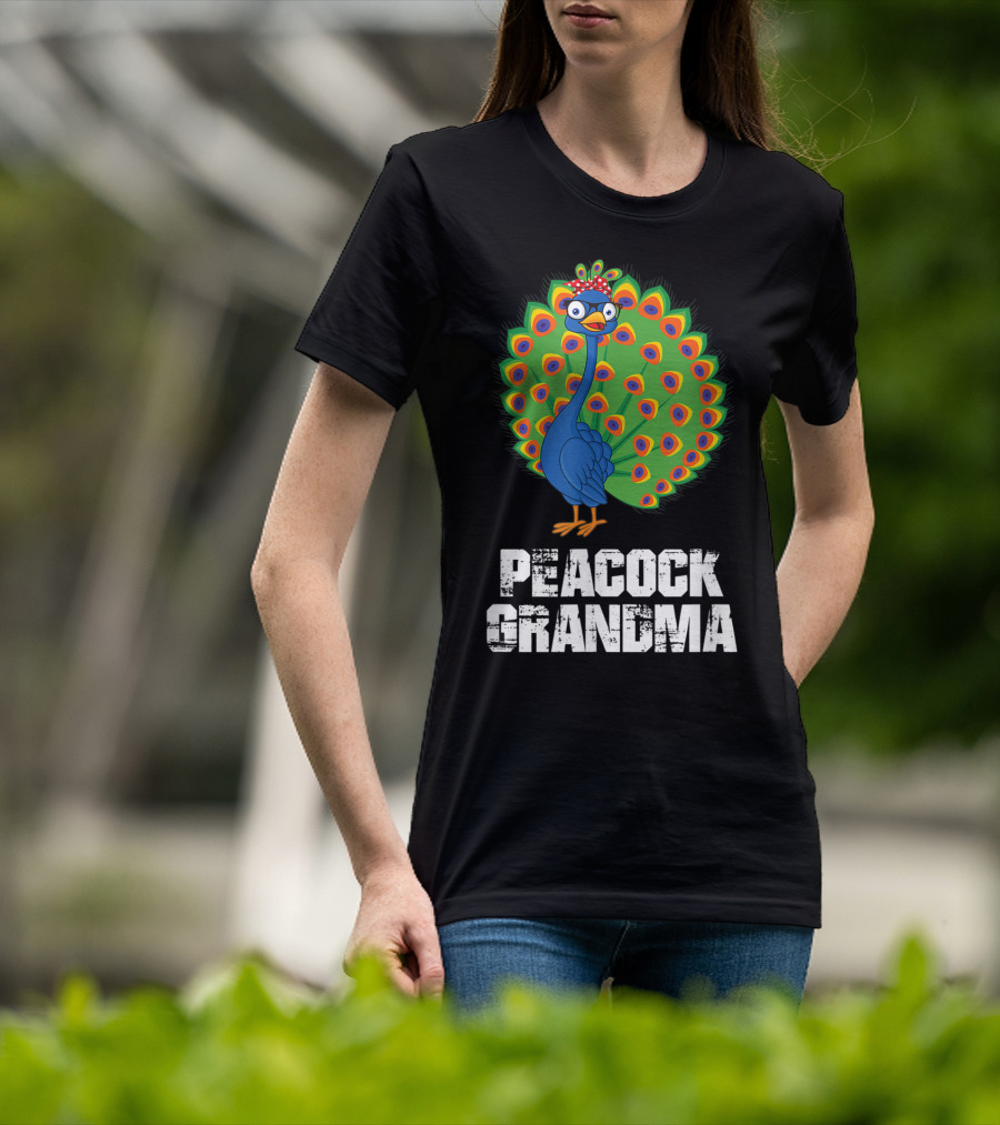 Peacock Grandma Birthday Nana T-Shirt
