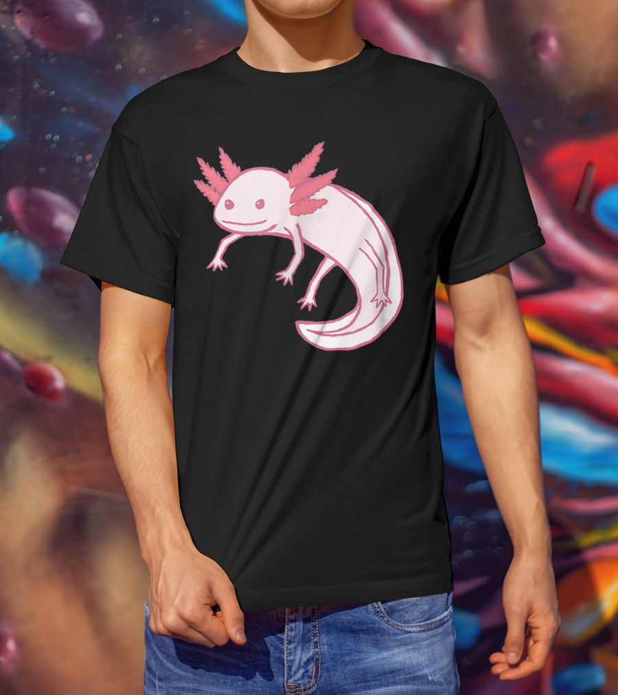 Pink Axolotl Cute Animal T-Shirt