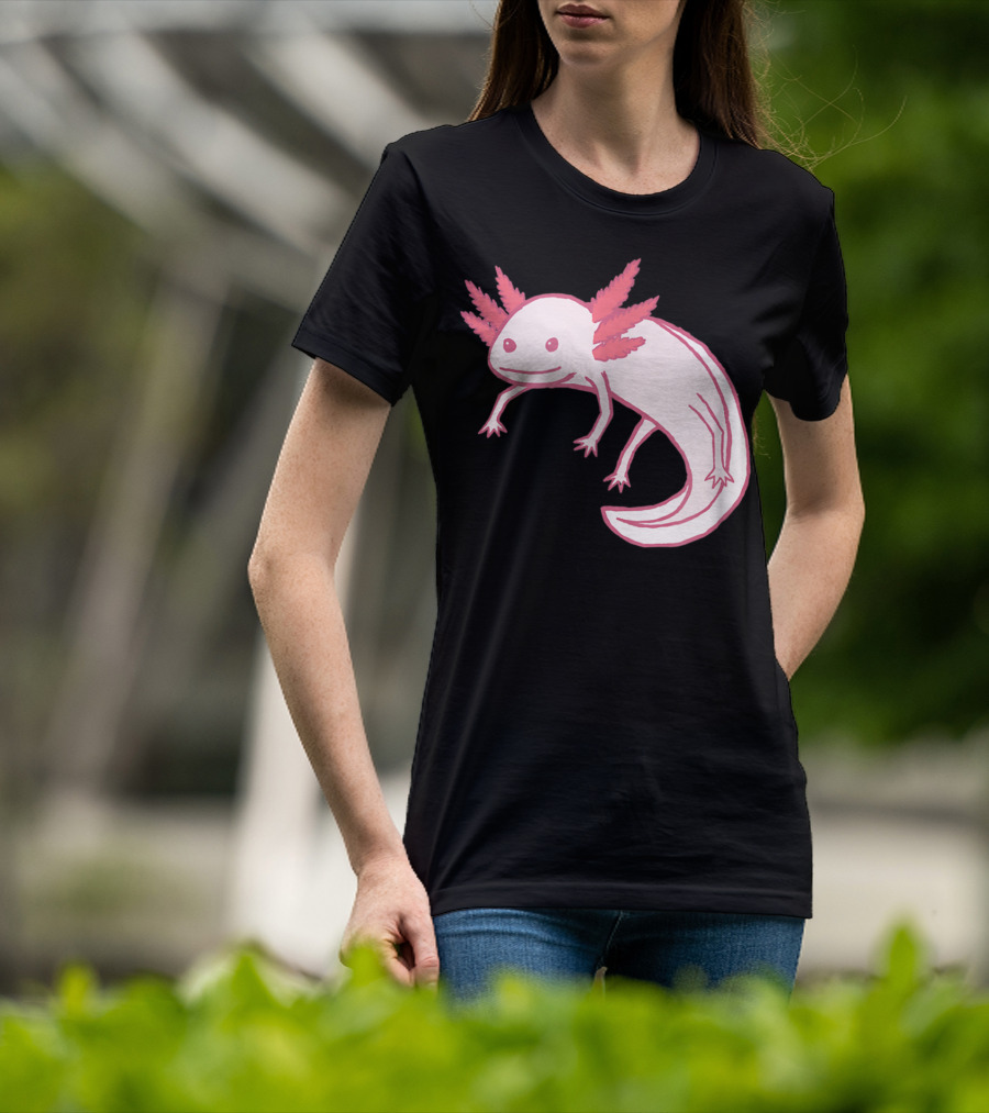 Pink Axolotl Cute Animal T-Shirt