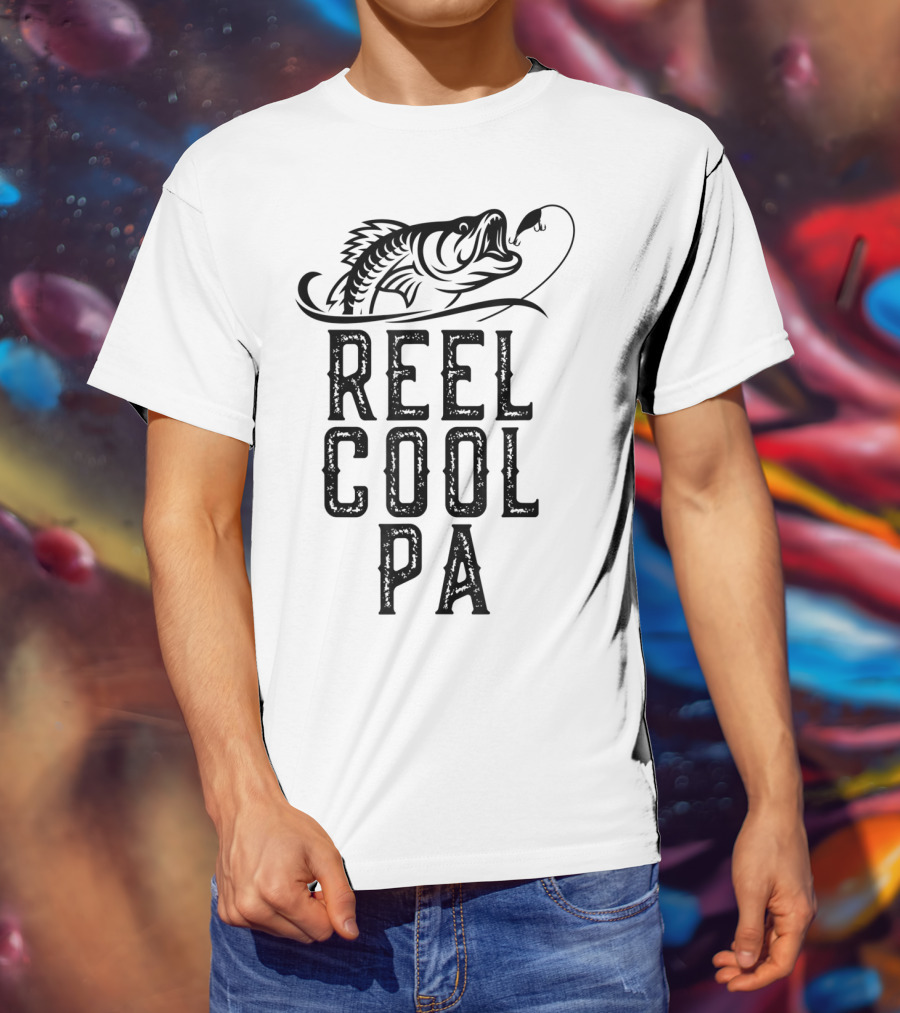 Reel Cool Pa Father's Day Fishing Fan Gift T-Shirt