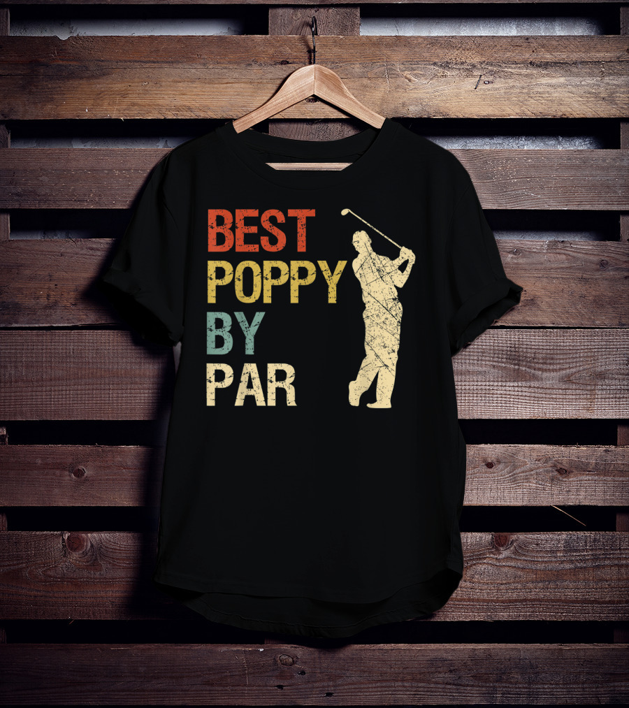 Best Poppy By Par Retro Vintage Golf T-Shirt