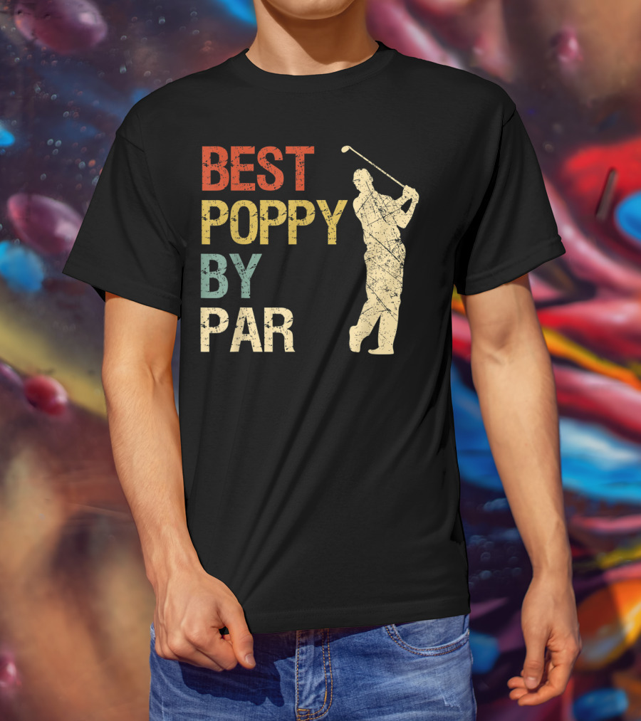Best Poppy By Par Retro Vintage Golf T-Shirt