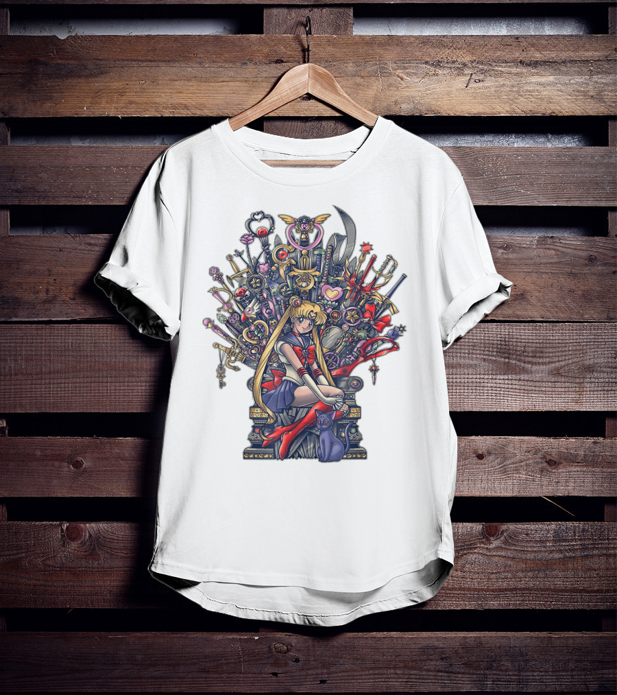 Sailor Moon Magic Throne With Keys And Cat T-Shirt