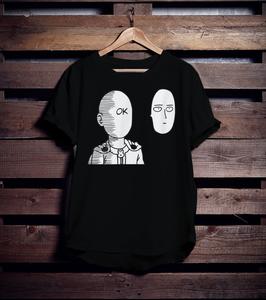 Saitama OK Face Oppai Otaku Manga T-Shirt