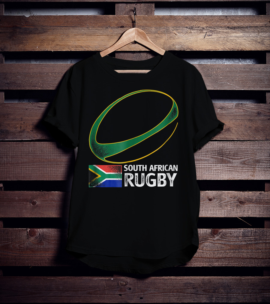 South African Rugby Springbok Flag Emblem South Africa T-Shirt