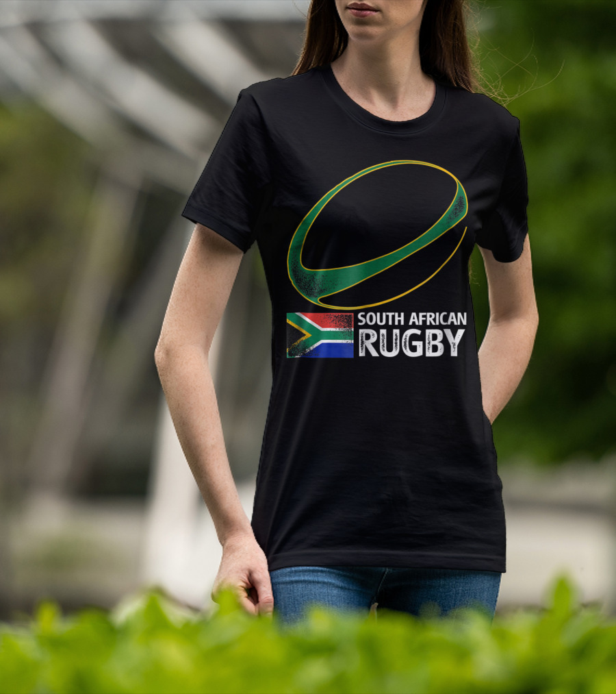 South African Rugby Springbok Flag Emblem South Africa T-Shirt