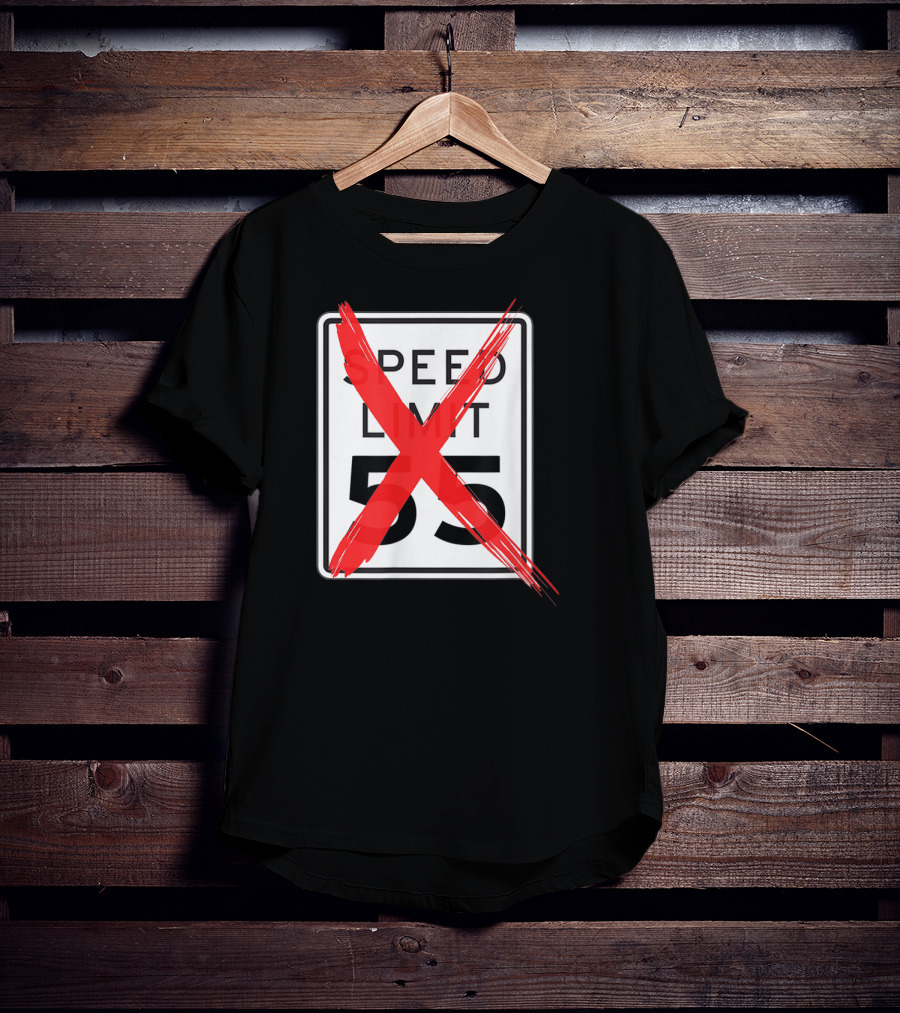 Speed Limit 55 Red Crossed Car Enthusiast T-Shirt