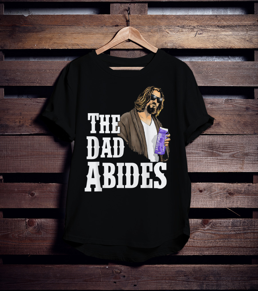The Dad Abides Cool Milk Carton Robe Sunglasses T-Shirt