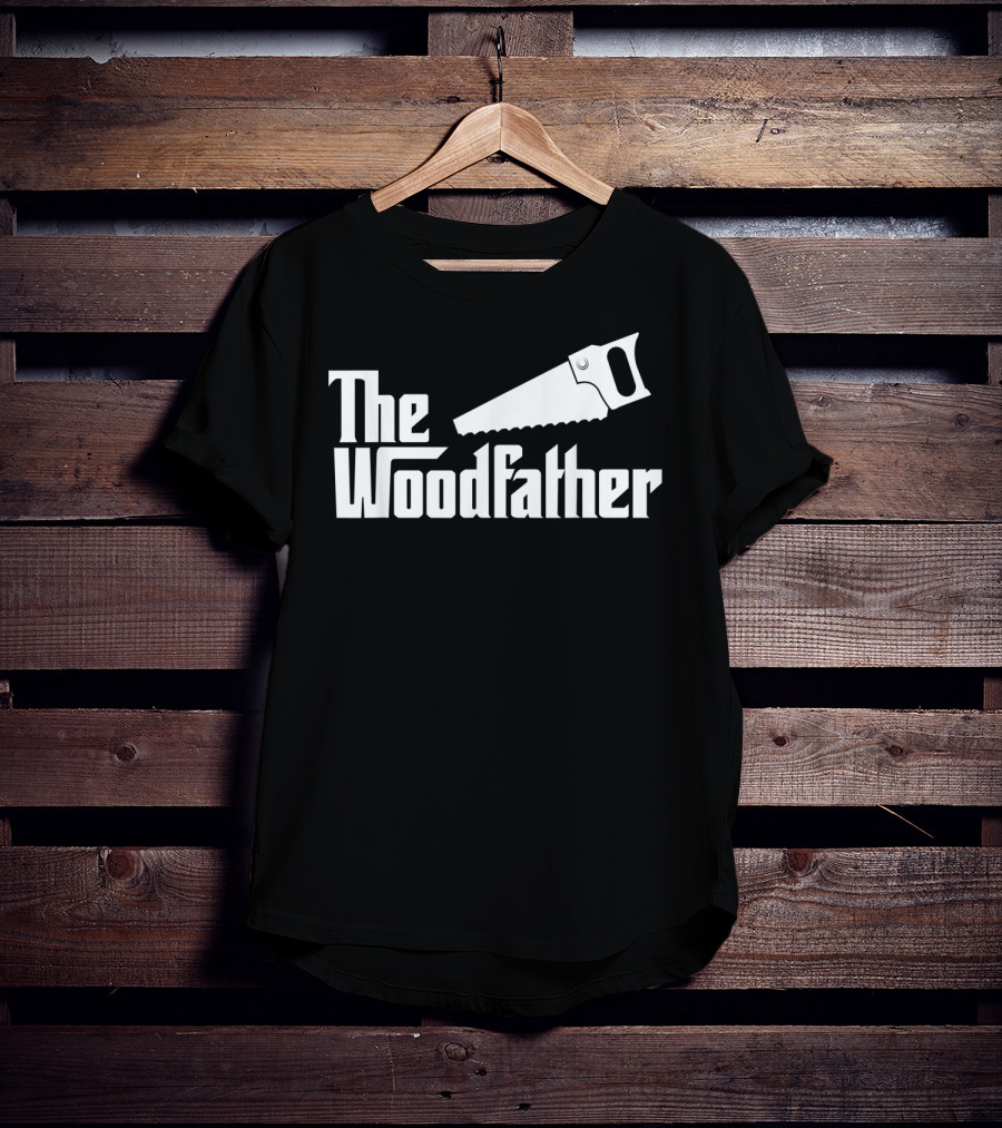 The Woodfather Carpenter Dad Woodworking Saw T-Shirt