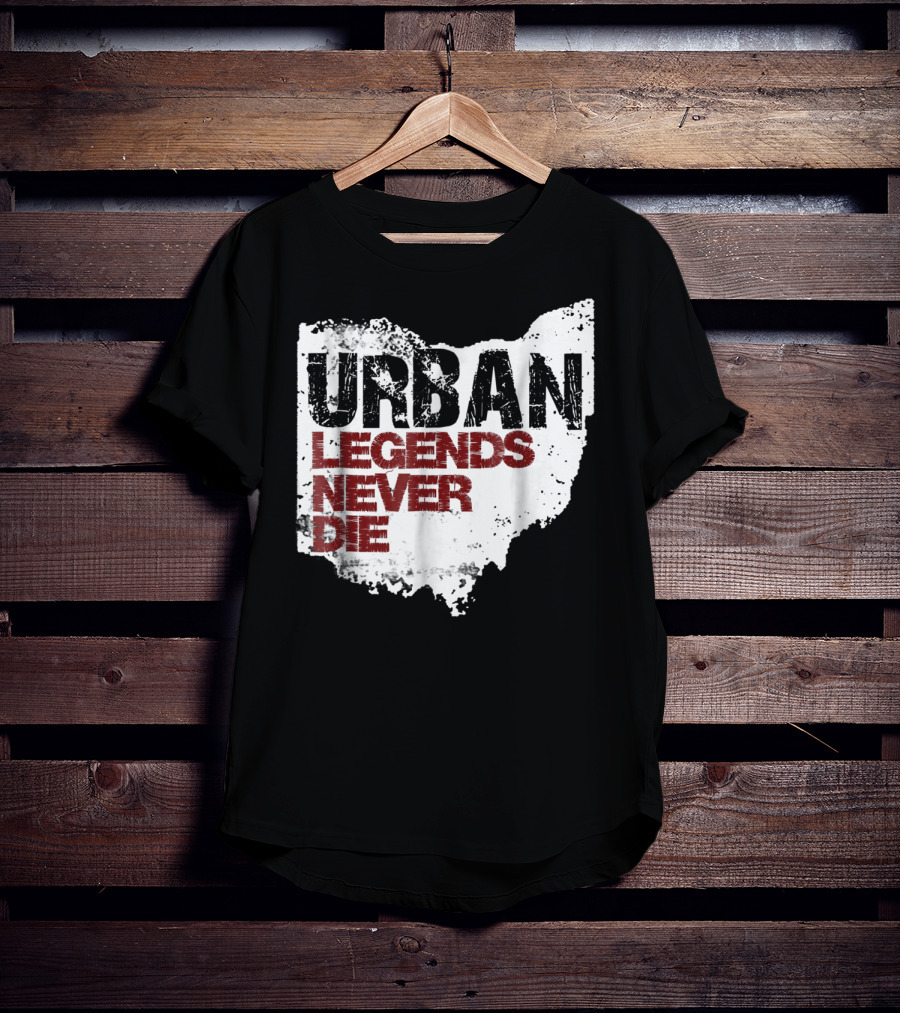 Urban Legends Never Die Ohio State Map T-Shirt