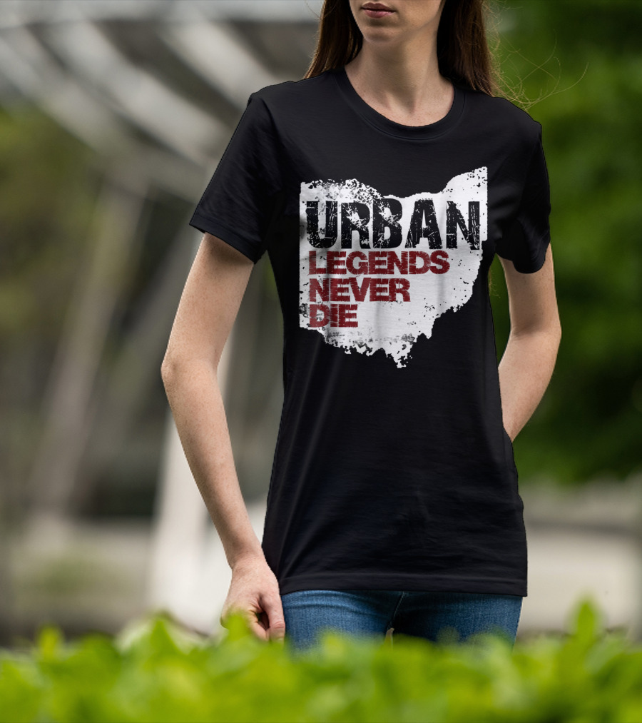 Urban Legends Never Die Ohio State Map T-Shirt