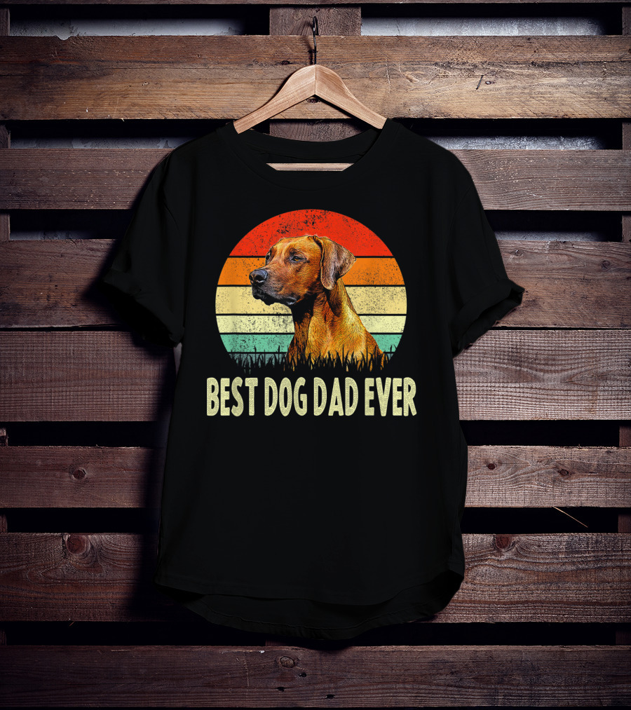 Vintage Best Dog Dad Ever Retro Canine T-Shirt