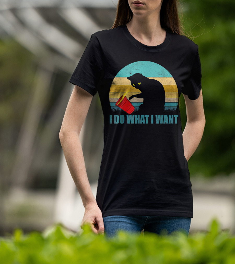 Vintage Cat I Do What I Want Cat Lover T-Shirt