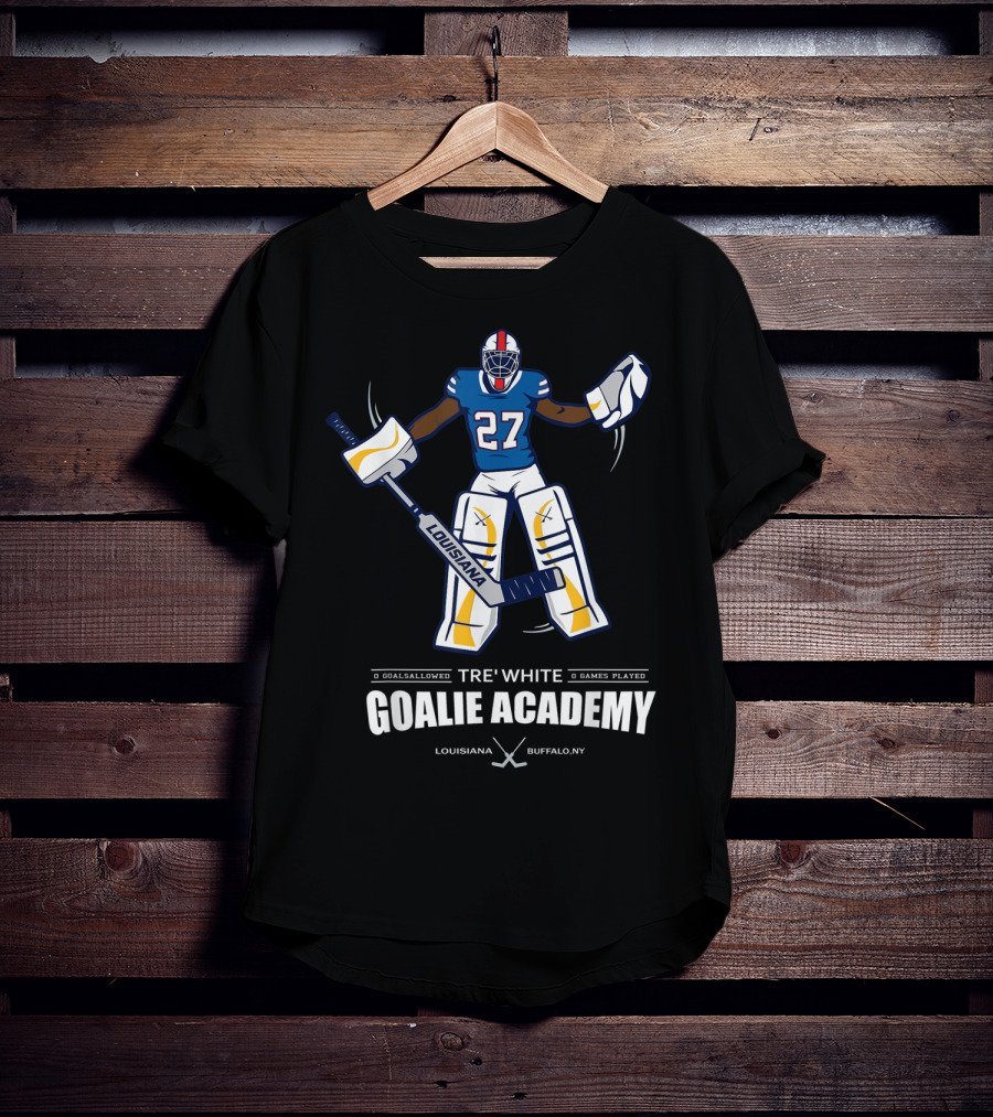 Tre' White Goalie Academy Louisiana Buffalo NY 27 T-Shirt