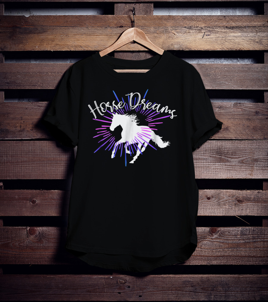 Horse Dreams Riding Girls Love Horses Rider F8 Silhouette Burst T-Shirt