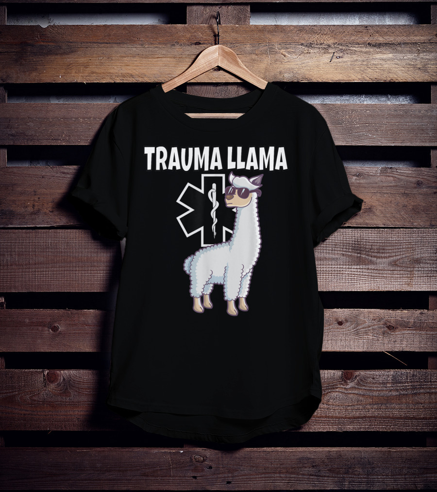 Trauma Llama EMS Medic Funny EMT T-Shirt