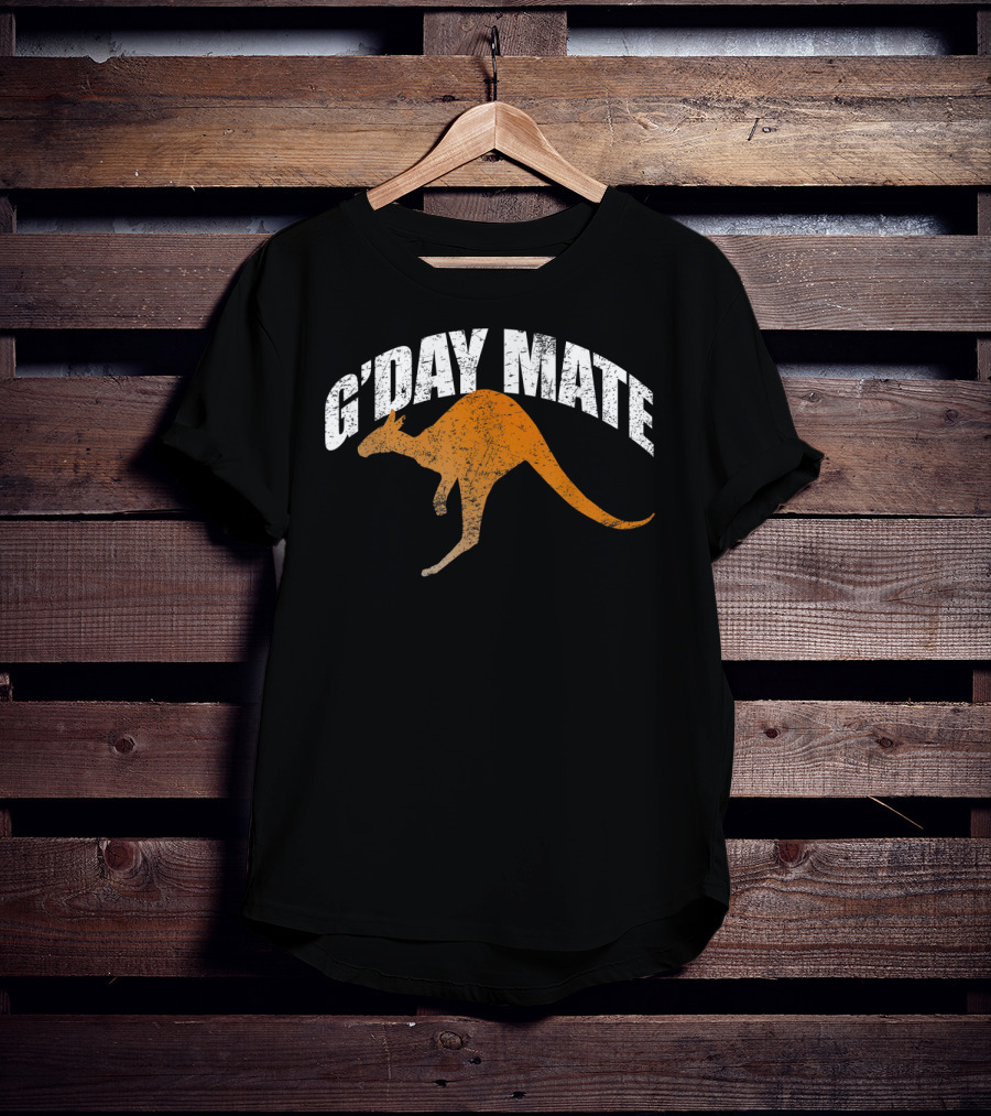 G'Day Mate Kangaroo Down Under Iconic Aussie Greeting T-Shirt