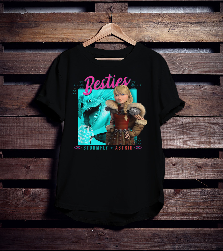 Besties Stormfly + Astrid How To Train Your Dragon 3 Hidden World T-Shirt