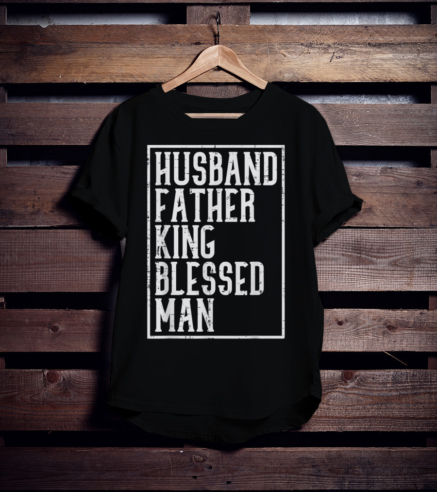 Husband Father King Blessed Man Black Pride T-Shirt