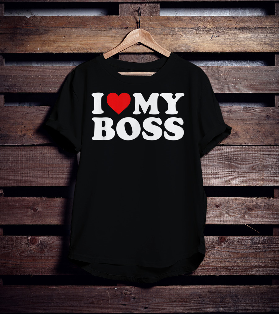 I Love My Boss Heart Icon T-Shirt