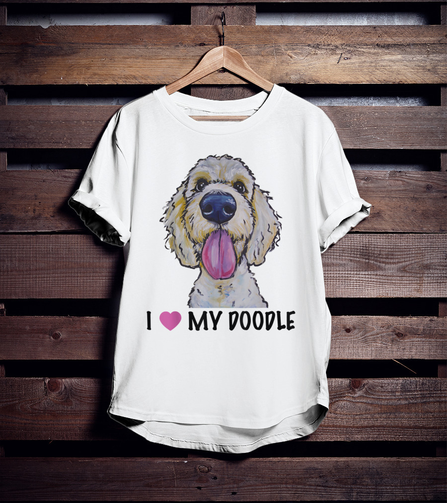 I Love My Doodle Golden Doodle Heart T-Shirt