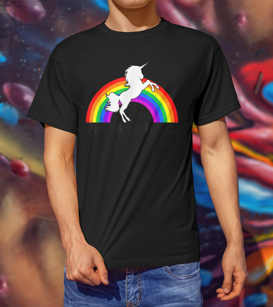 I'm Magical Unicorn With Rainbow T-Shirt