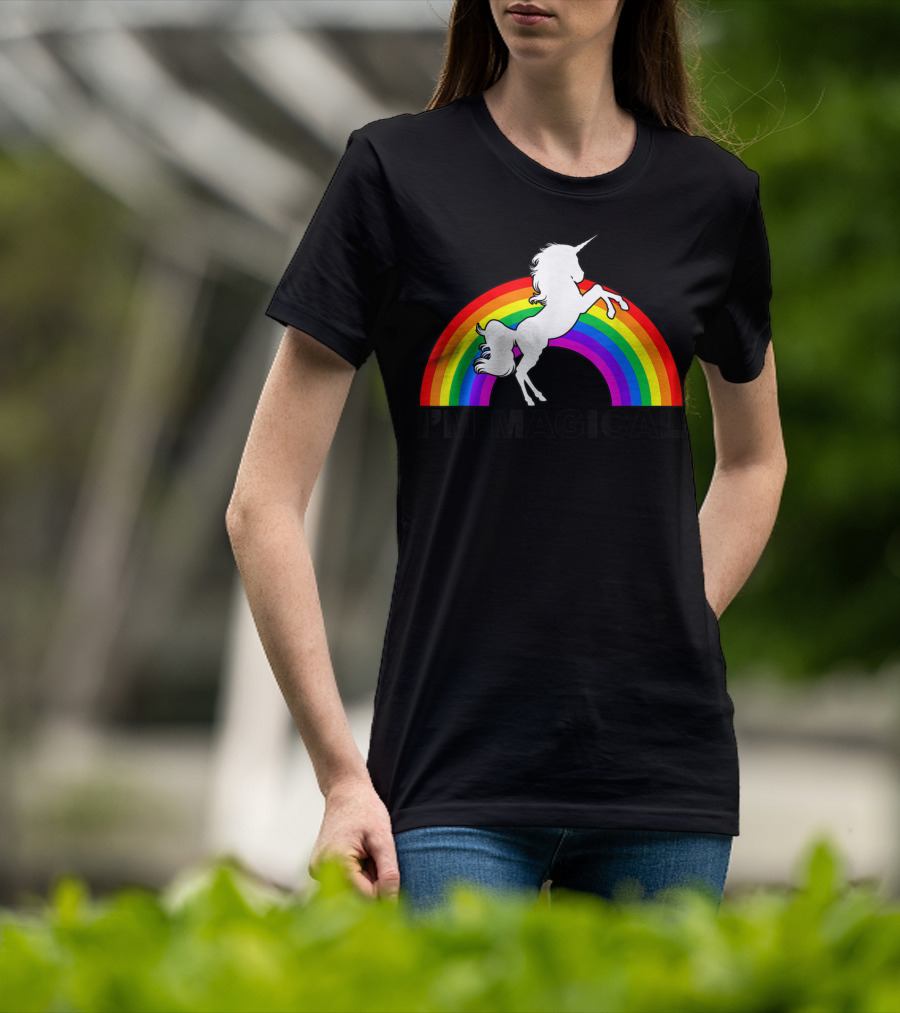 I'm Magical Unicorn With Rainbow T-Shirt