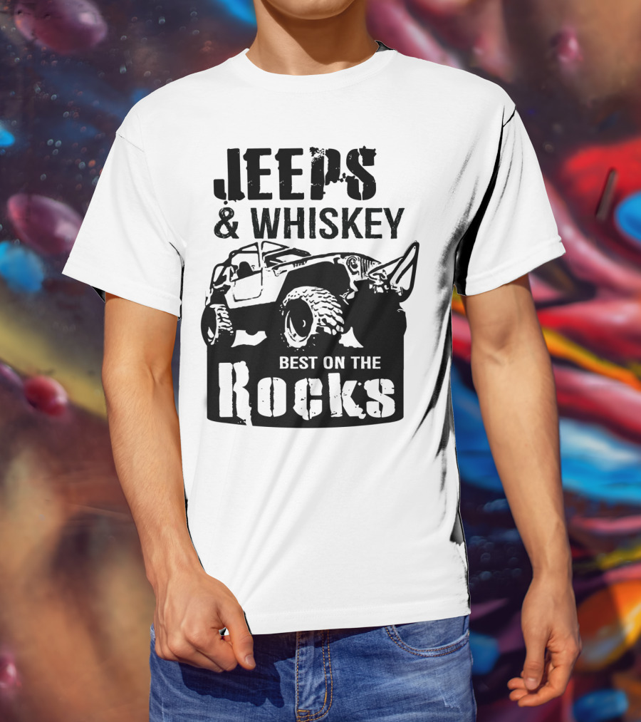 Jeeps And Whiskey Best On The Rocks T-Shirt