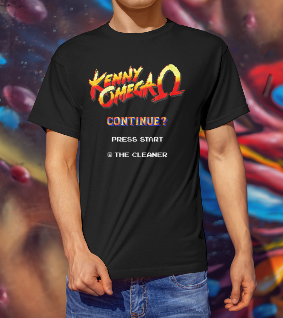 Kenny Omega Continue? Press Start The Cleaner 8 Bit Game T-Shirt