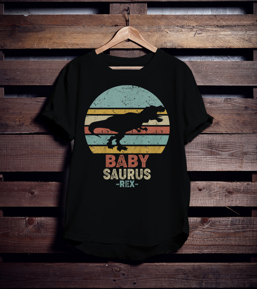 Baby Saurus Rex Vintage Dinosaur Kids T-Shirt