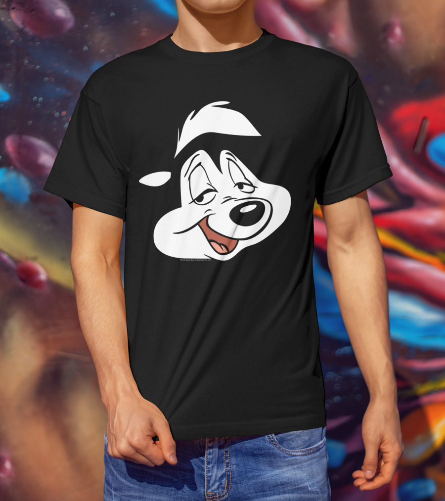 Looney Tunes Pepe Le Pew Face Character Classic T-Shirt