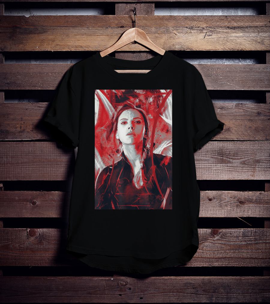 Marvel Avengers Endgame Black Widow Painting Graph T-Shirt