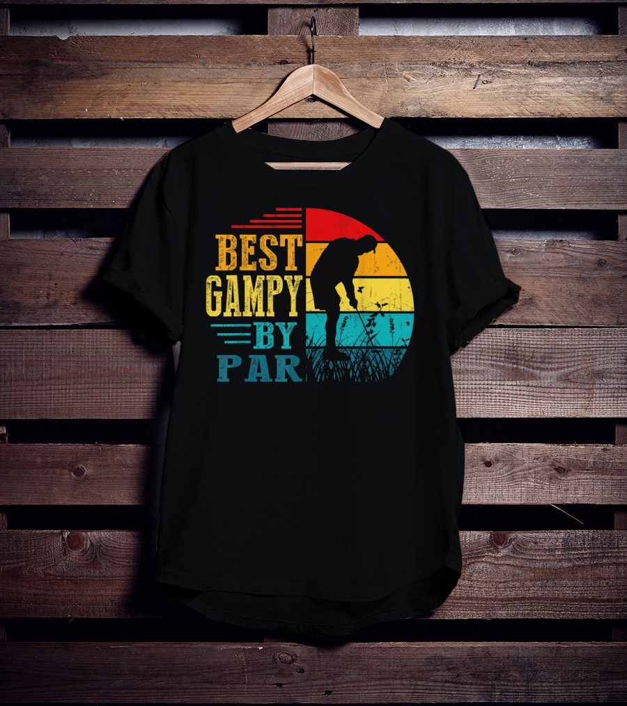 Best Gampy By Par Golf Lover Golfer Vintage T-Shirt