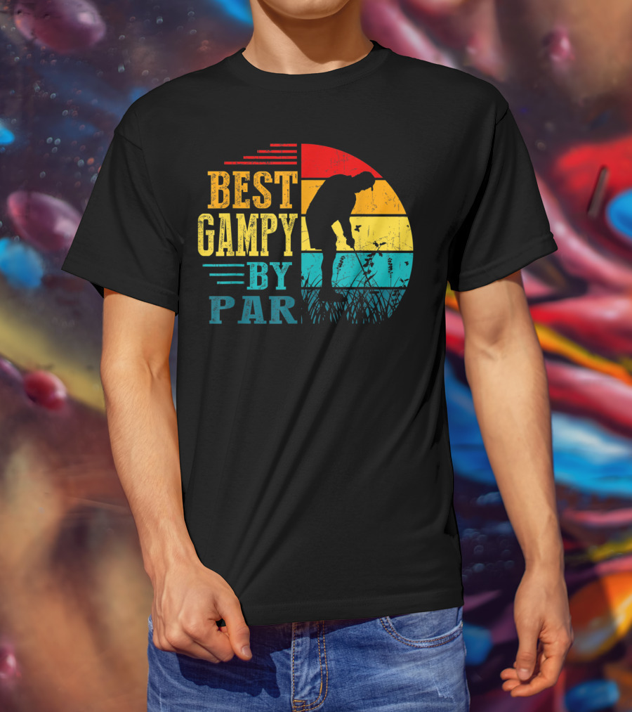 Best Gampy By Par Golf Lover Golfer Vintage T-Shirt