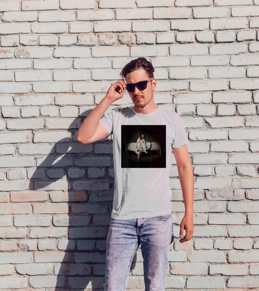Billie Eilish Mens Album Cover Photo Bed Scene T-Shirt
