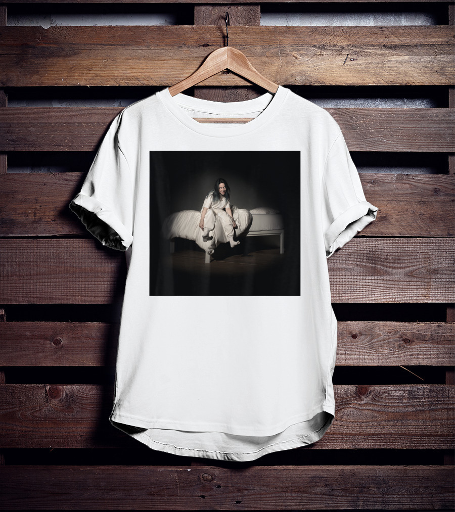 Billie Eilish Mens Album Cover Photo Bed Scene T-Shirt